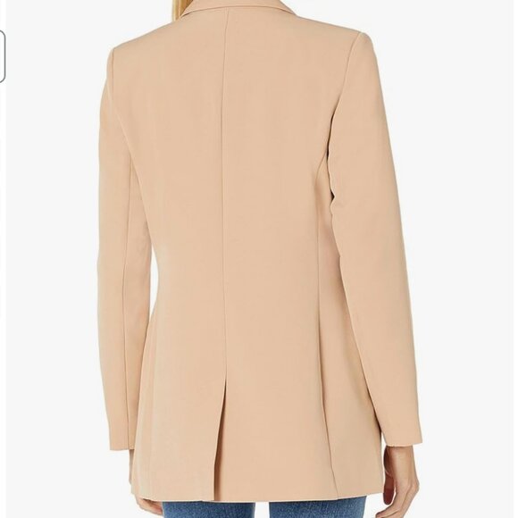 NWT The Drop Oversized Women's Blake Tan Cream Praline Long Blazer Small - Picture 3 of 10